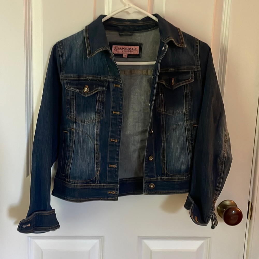 Slightly distressed denim jacket